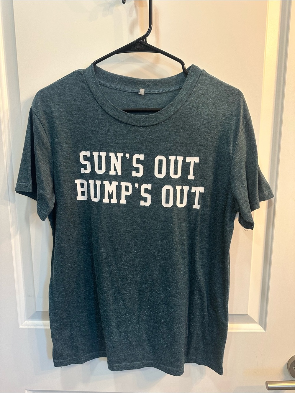 Gildan Heathered Teal "Sun's Out Bump's Out" Short Sleeve Tee